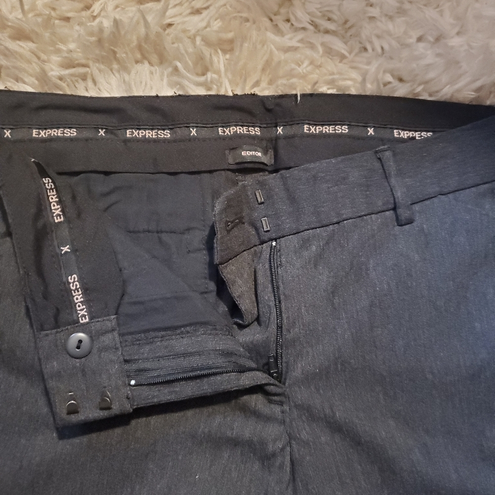 Express Editor Gray Pants Size 6l - image 5